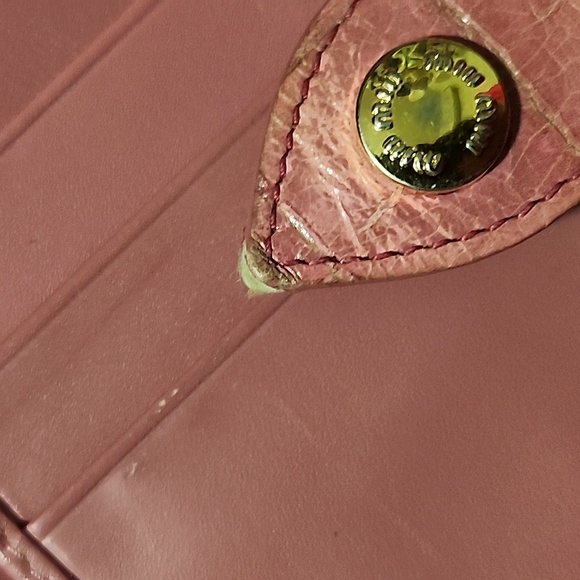 mui mui crocodile Wallet With Box Pink - Picture 11 of 12